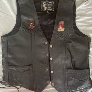 Vintage Leather Harley-Davidson Motorcycle Vest